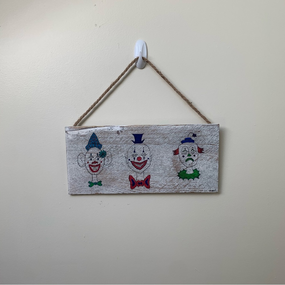 Minimalist Clown Decor Wall Hanging